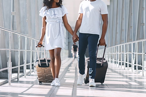 Couple at airport