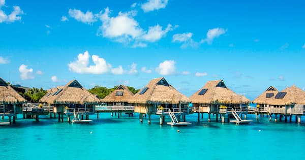 Caribbean overwater bungalows