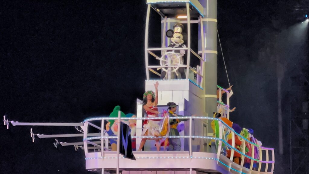 Steamboat Willie with other Disney characters from Fantasmic at Disney's Hollywood Studios