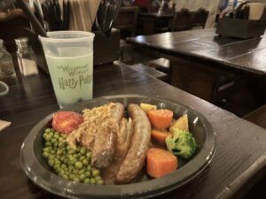 Bangers and mash, food, Leaky Cauldron, Diagon Alley, Universal Studios Orlando