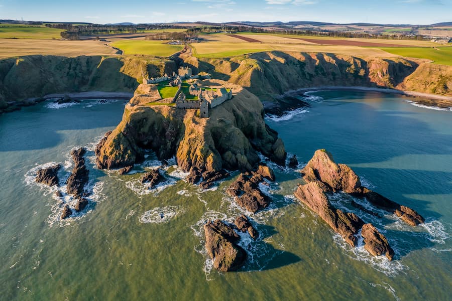 Dunnottar Castle on the Scottish coast