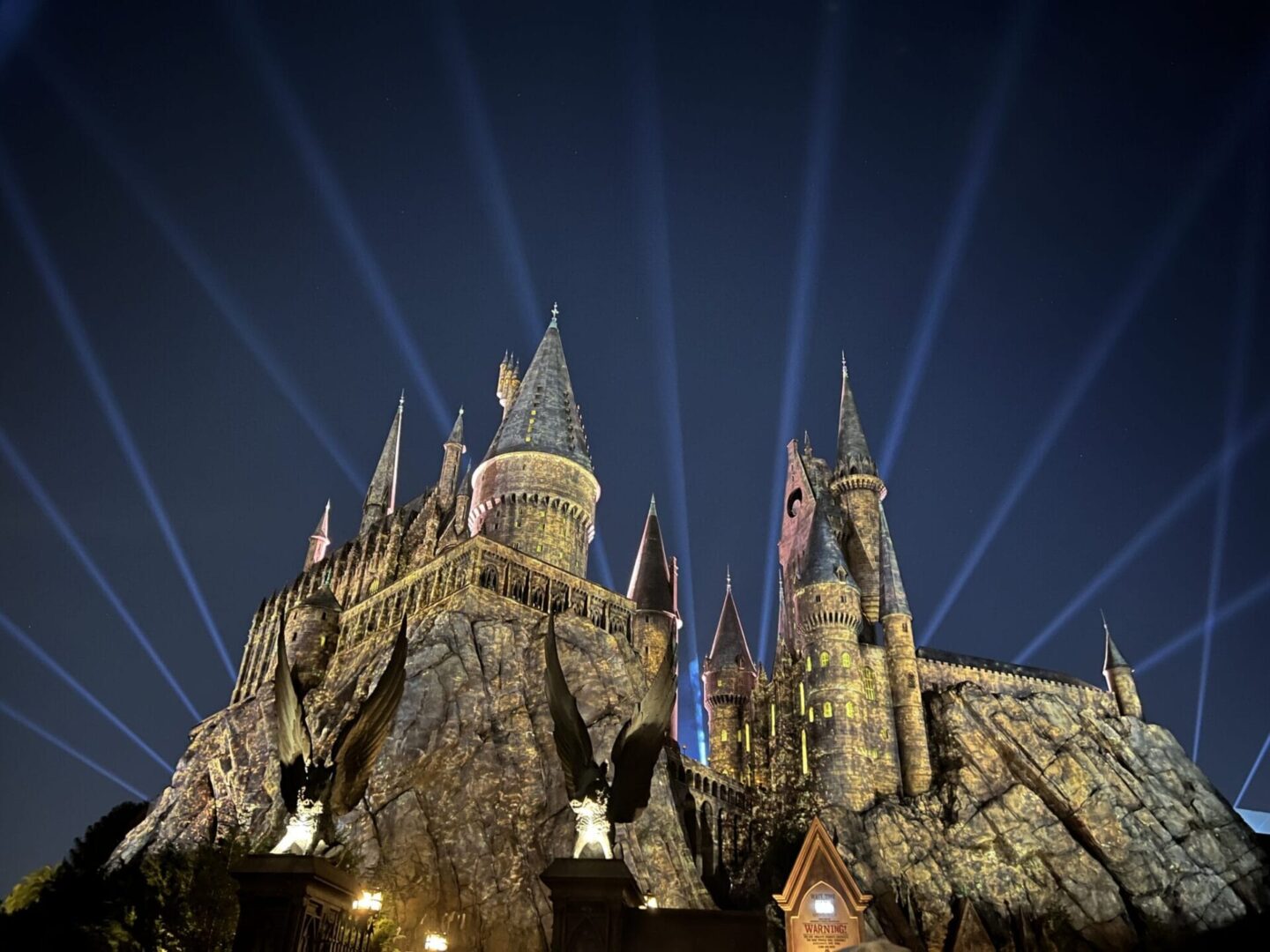 Nighttime Show at Hogwarts Castle