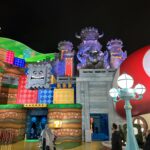 Super Nintendo World at Night- Mario Kart: Bowser's Challenge entrance