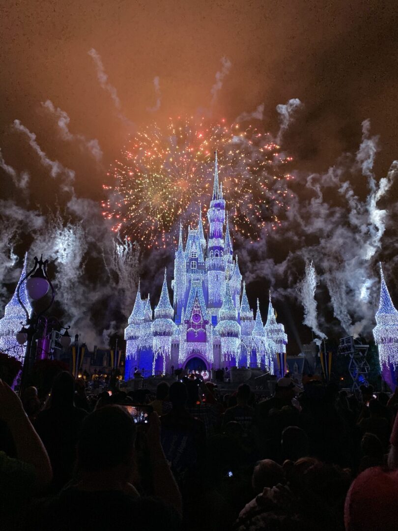 Christmas fireworks at the Magic Kingdom