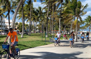 Citi Bikes are a great way to get around the busy streets while exploring Miami
