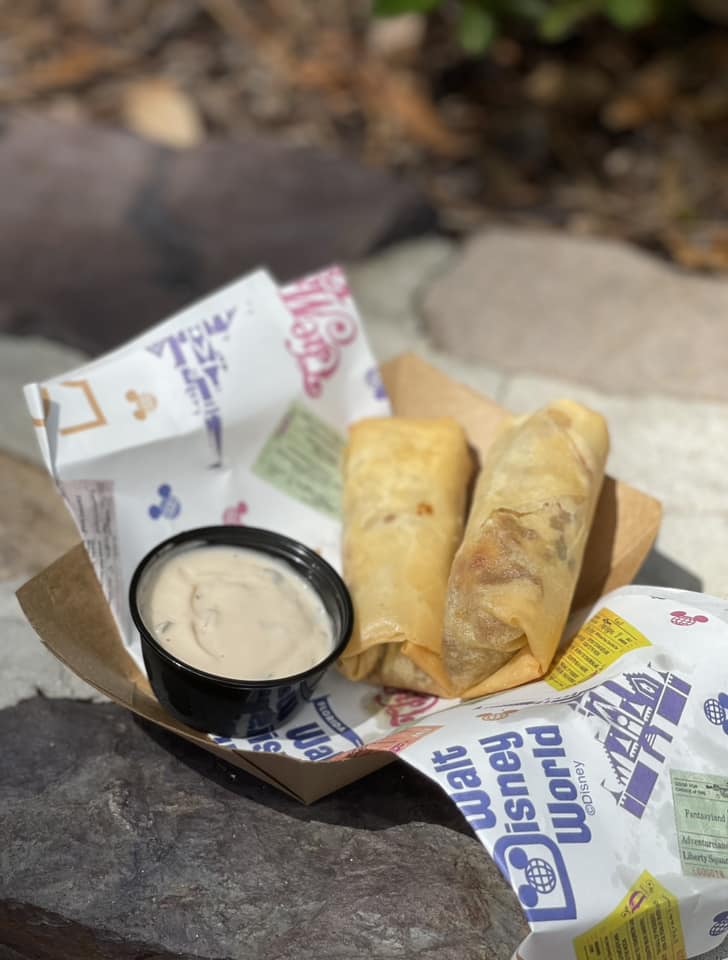 Cheeseburger Egg Rolls - Magic Kingdom dining plan snack