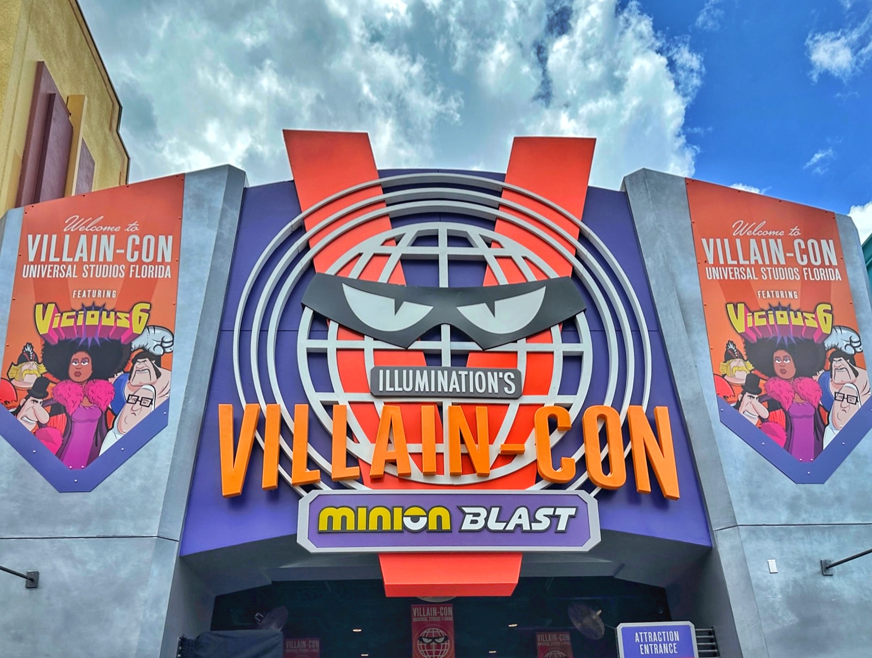 Villain Con Minion Blast Entrance in Minion Land at Universal Studios Florida