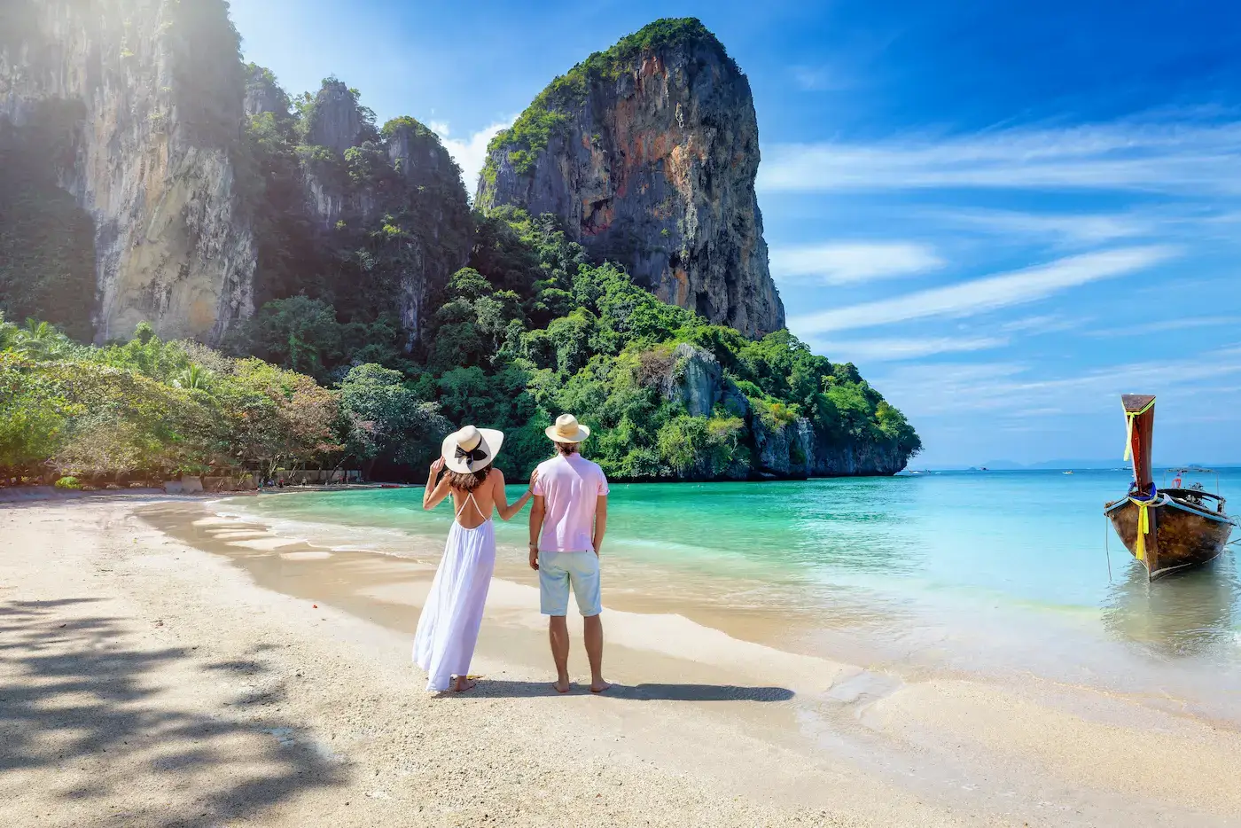 Couple on the beach in Krabi Thailand